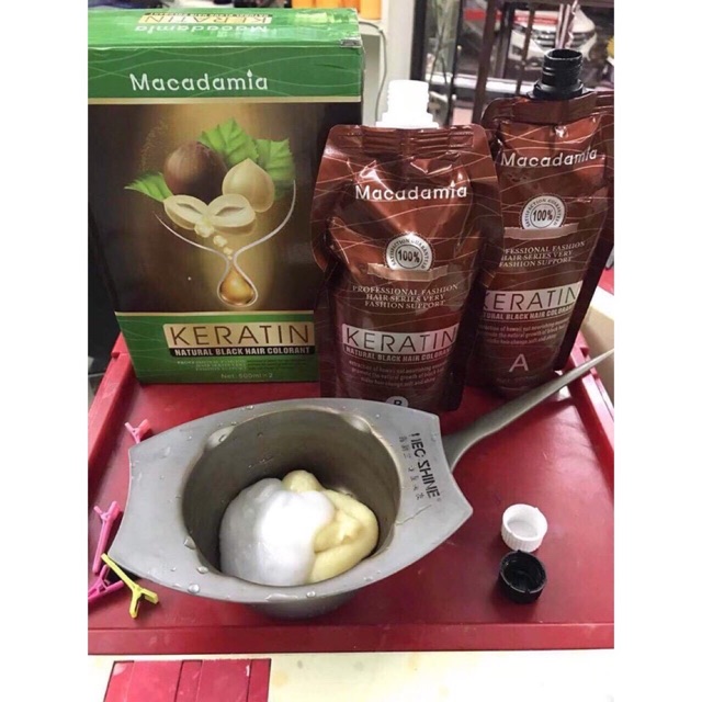 Nhuộm Đen Thảo Dược Keratin Macadamia