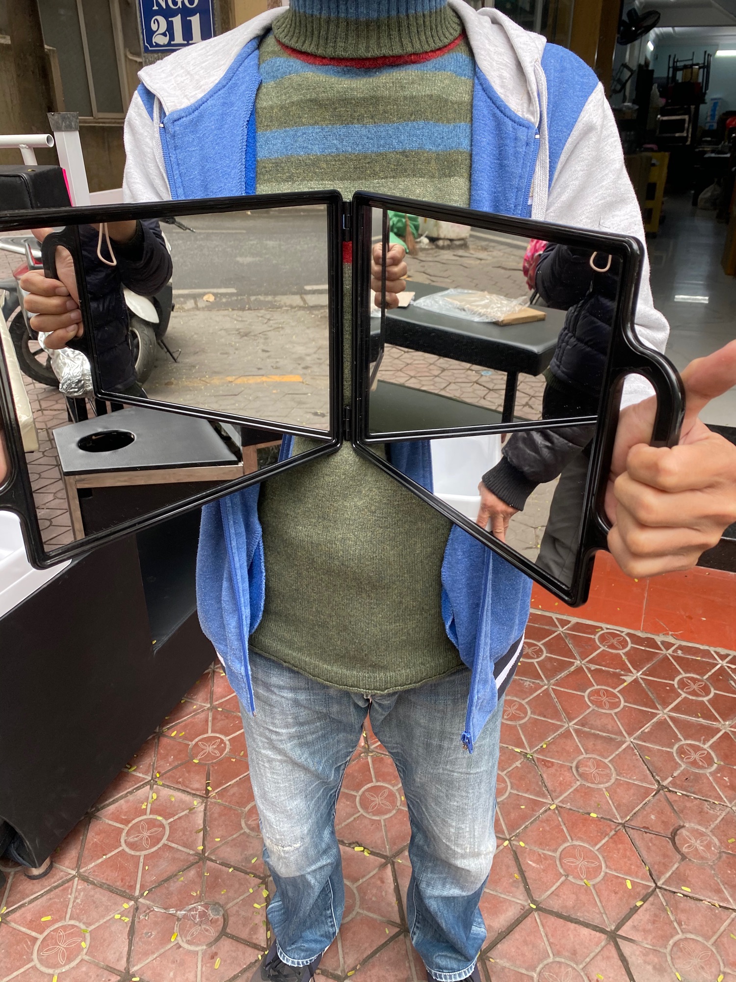 Gương soi gáy 2 mặt