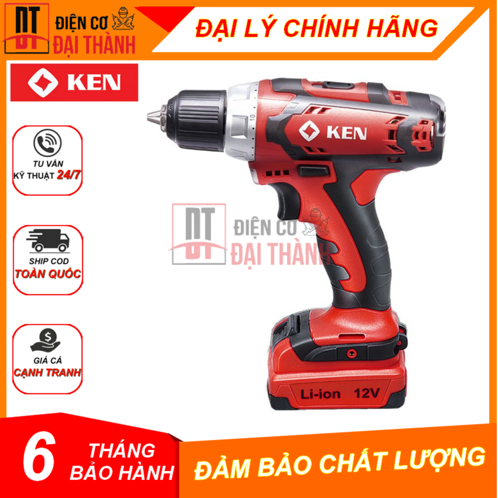 Máy khoan dùng pin 12v ken bl6212hb