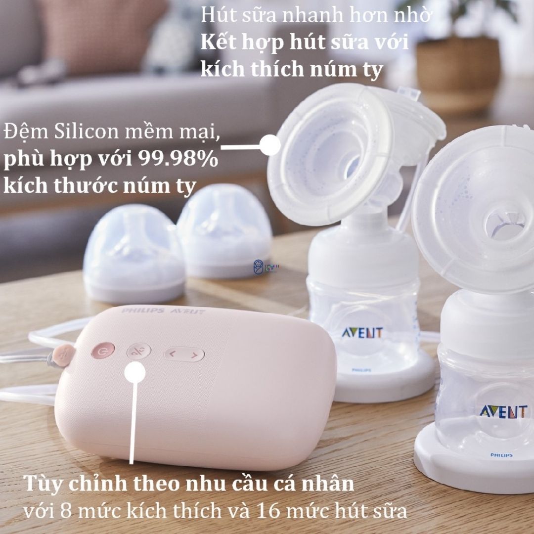 [CHÍNH HÃNG] Máy hút sữa điện đôi Philips Avent cắm dây SCF393/11
