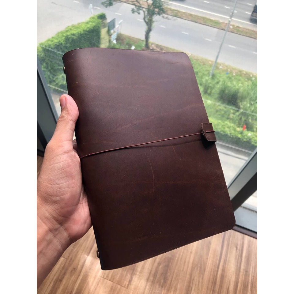 [Handmade] Sổ tay A5 bìa da thật cao cấp - A5M01