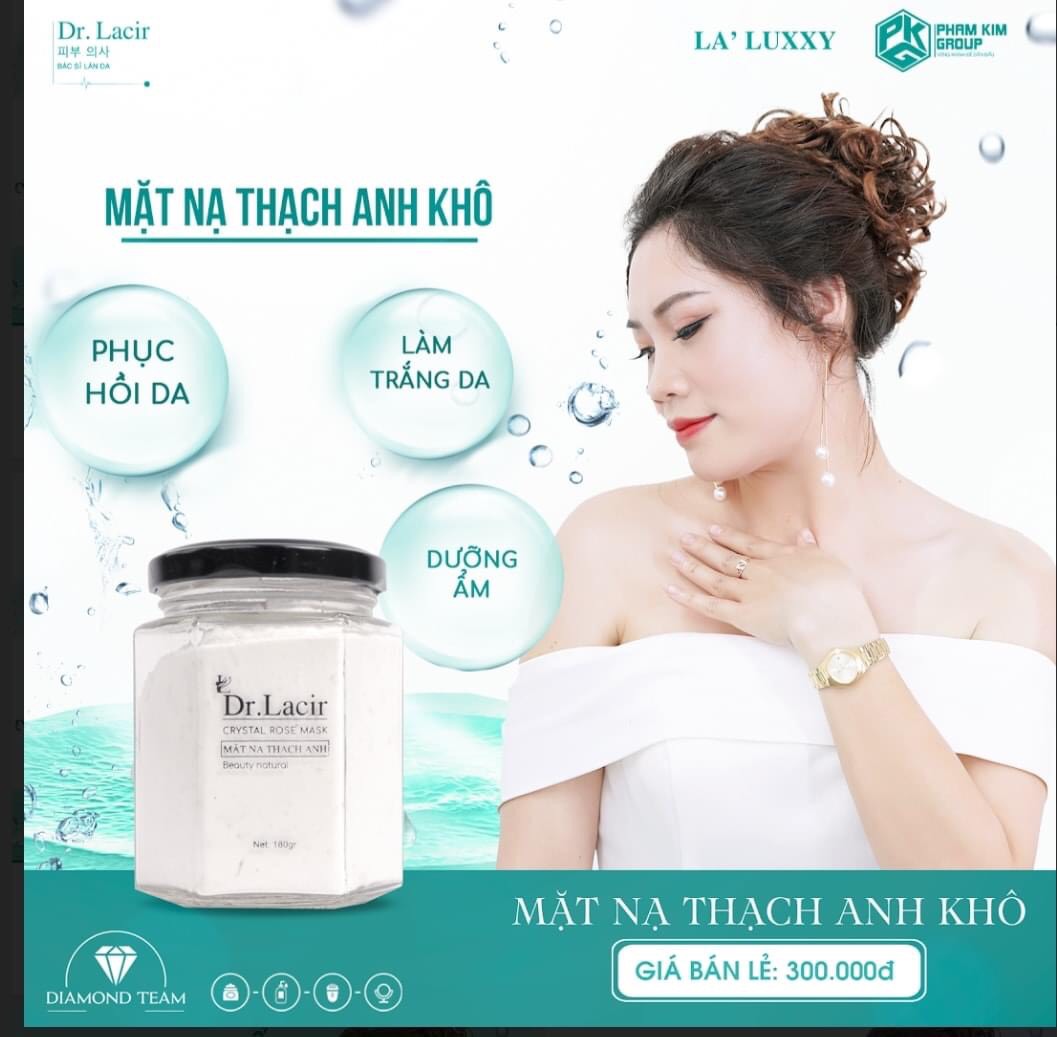 Mặt nạ thạch anh khô Dr Lacir 180gr