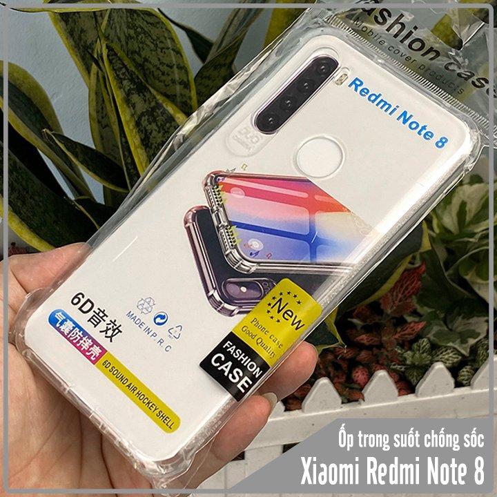 Ốp lưng cho Xiaomi Redmi Note 8 trong suốt chống sốc 6D