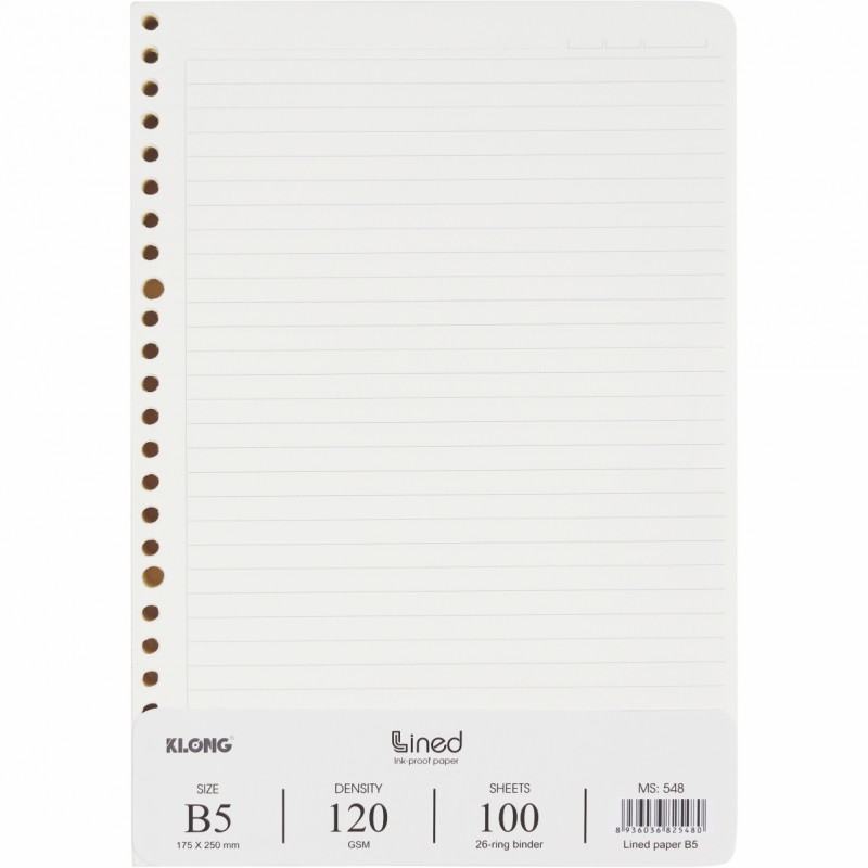 [HCM]RUỘT SỔ CÒNG KLONG CARO / DOT GRID B5 - 100 TỜ