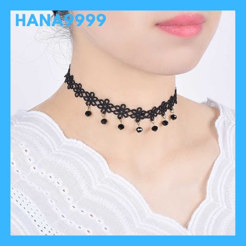 [HCM] necklace female choker chain lace flower style Europe America included Video