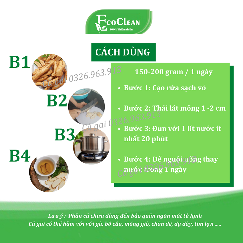 Củ gai tươi nguyên chất