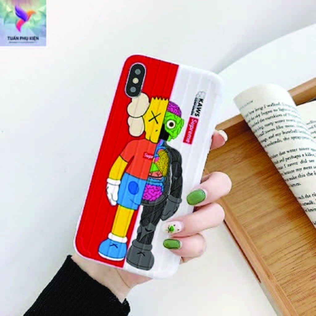 Ốp Lưng Iphone ⚡ Ốp Lưng Điện Thoại Iphone Kaws Supreme ⚡ Full Các Dòng Iphone