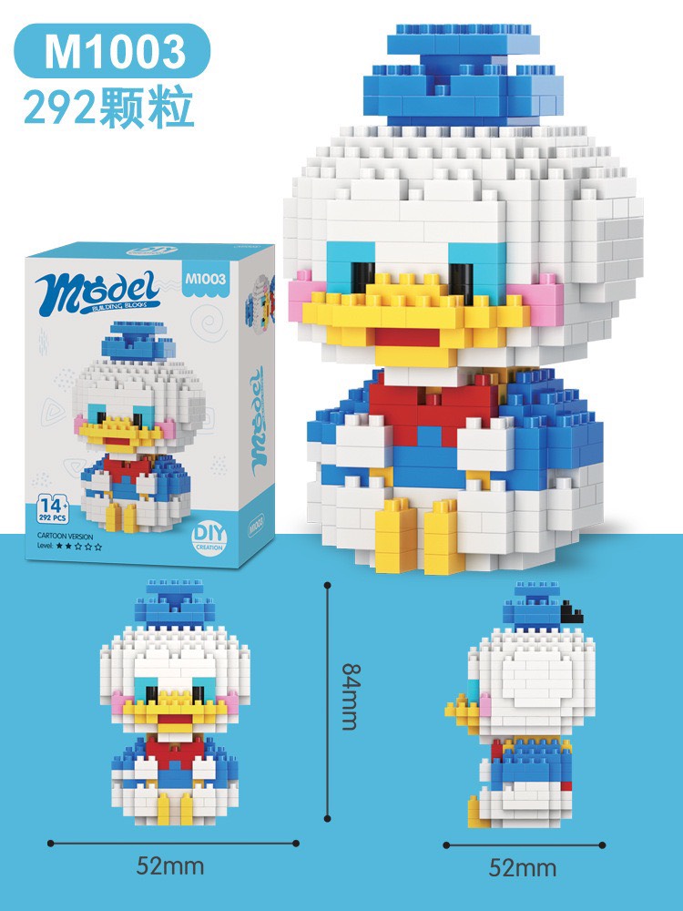 Mô hình đồ chơi lắp ráp 3D gấu mini lego bearbrick