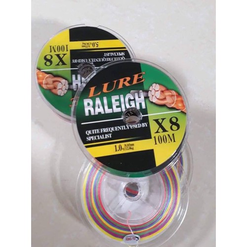 Dây dù câu cá Lure Raleigh 7 màu X8 siêu đẹp , bền mịn