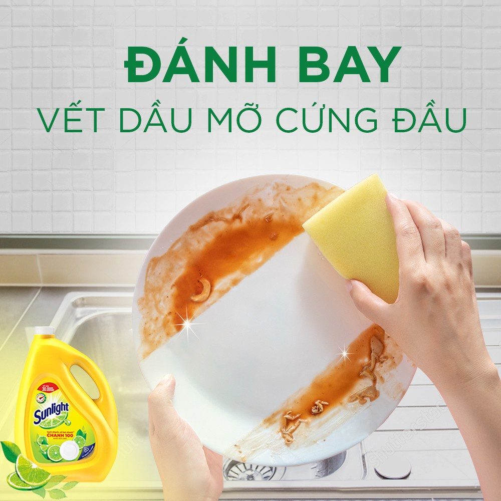 [Siêu thị WinMart] - Nước rửa chén Sunlight chanh 100 can 3.6kg