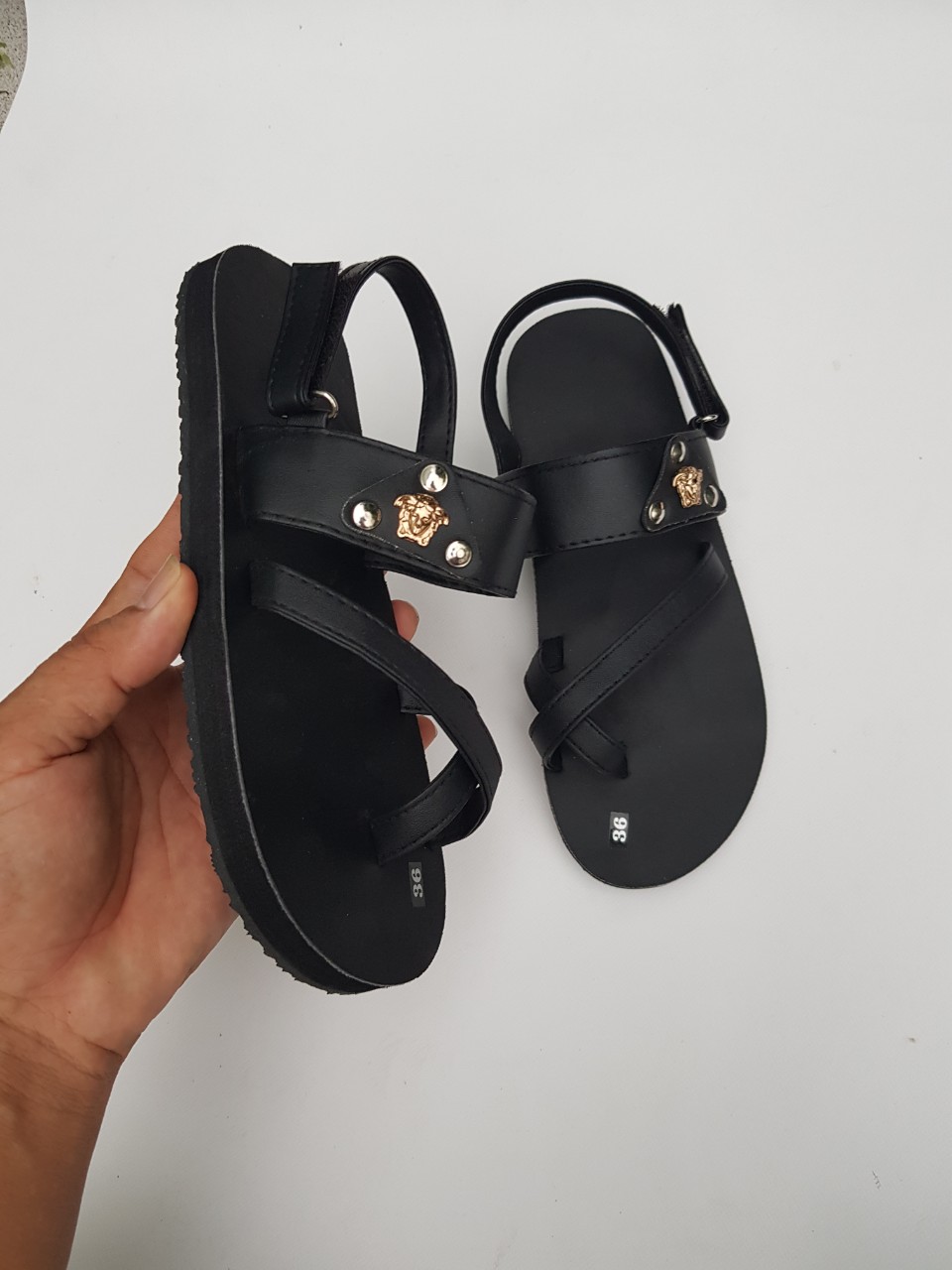 thới giới sandal dép xăng đan đen nam nữ
