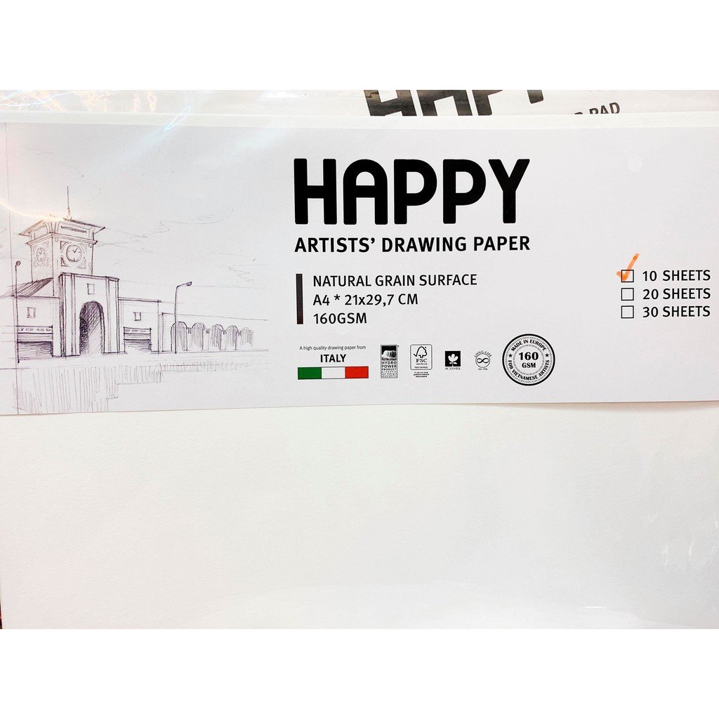 Giấy vẽ màu nước HAPPY 200/160gsm