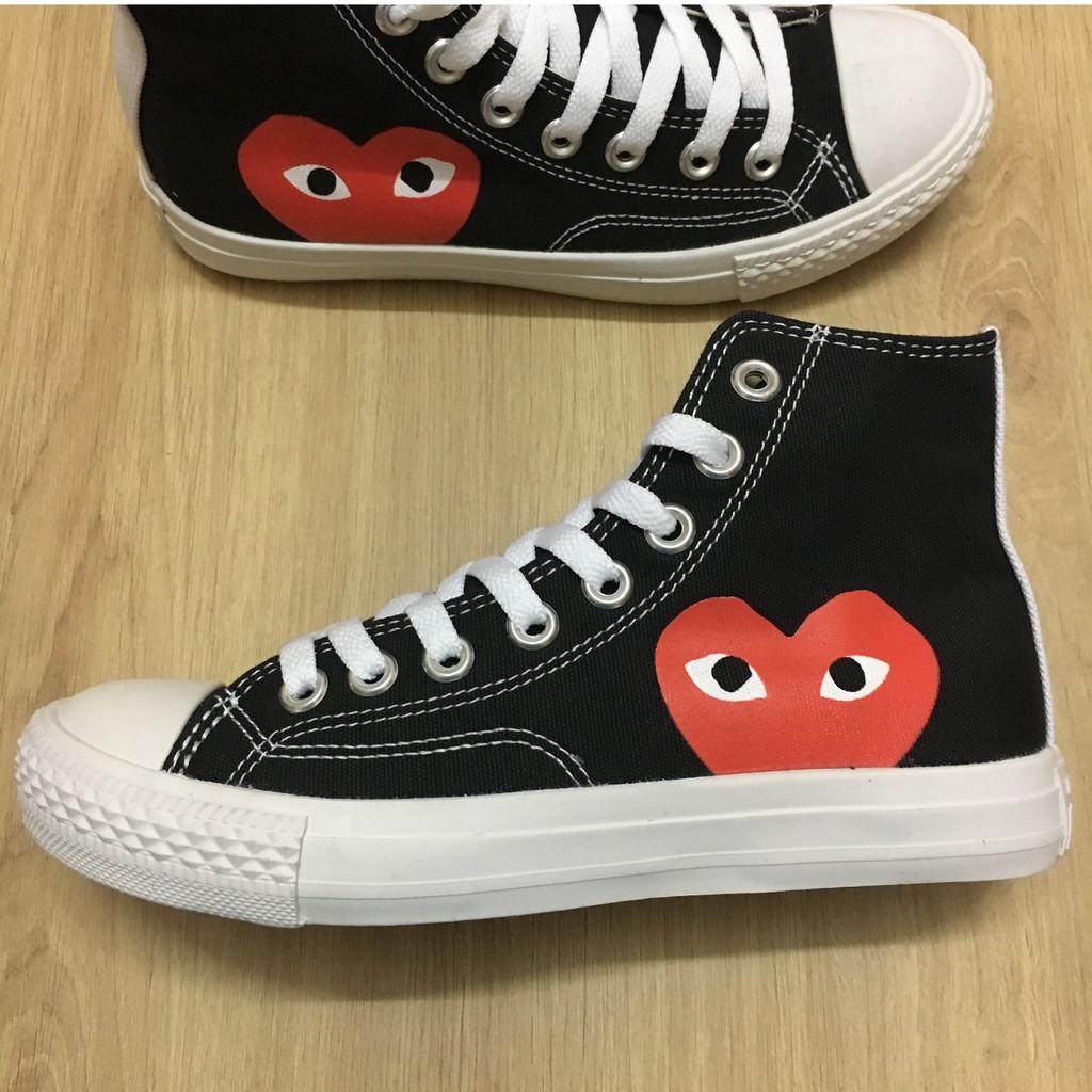 Giày Thể Thao Converse Tim Cao Cổ Đen Loại Rẻ