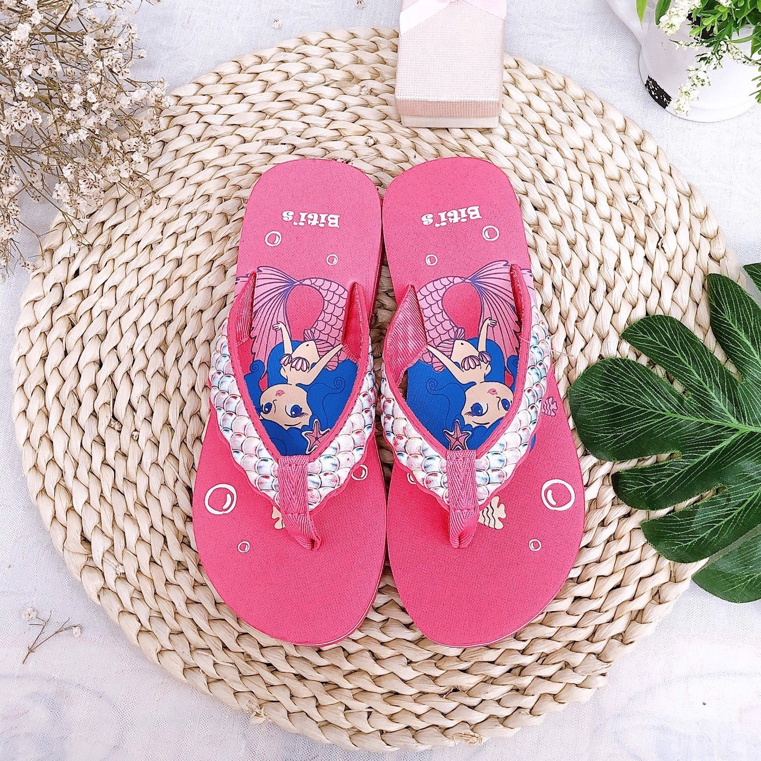 [Hoàn Xu] [SALE GIẢM SỐC 99K] DÉP KẸP XỐP XỎ NGÓN BÉ GÁI BITI'S NÀNG TIÊN CÁ SXG031000 (HỒNG + XANH DƯƠNG) - BITIS