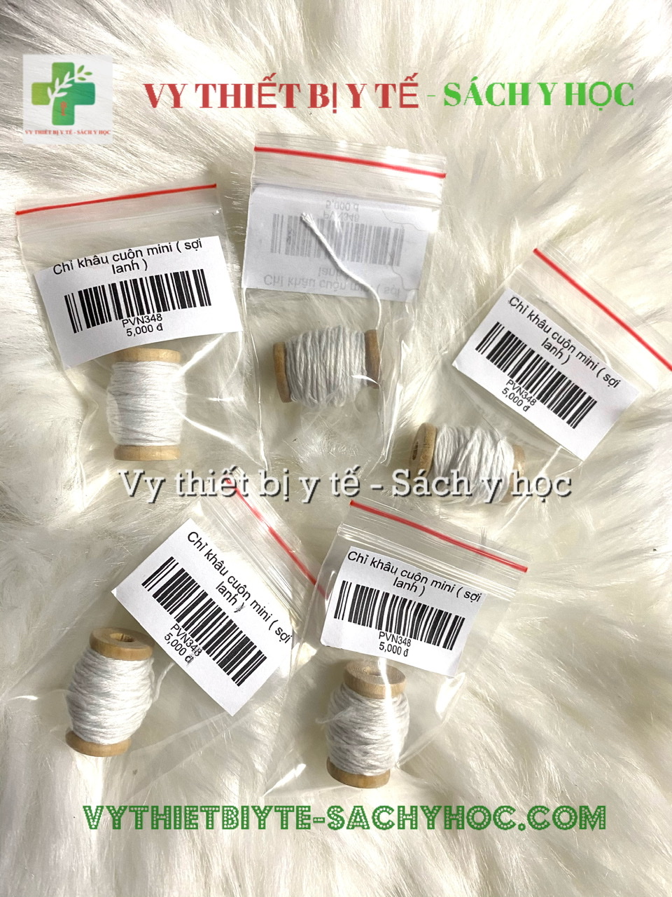 2 cuộn Chỉ khâu thực tập giải phẫu ếch mini