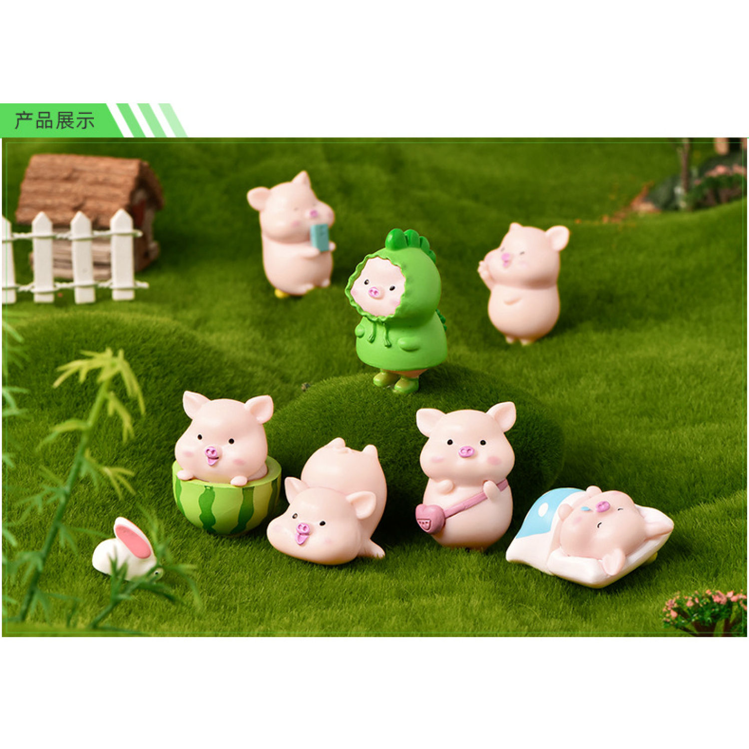 Mô hình heo hồng dễ thương trang trí tiểu cảnh