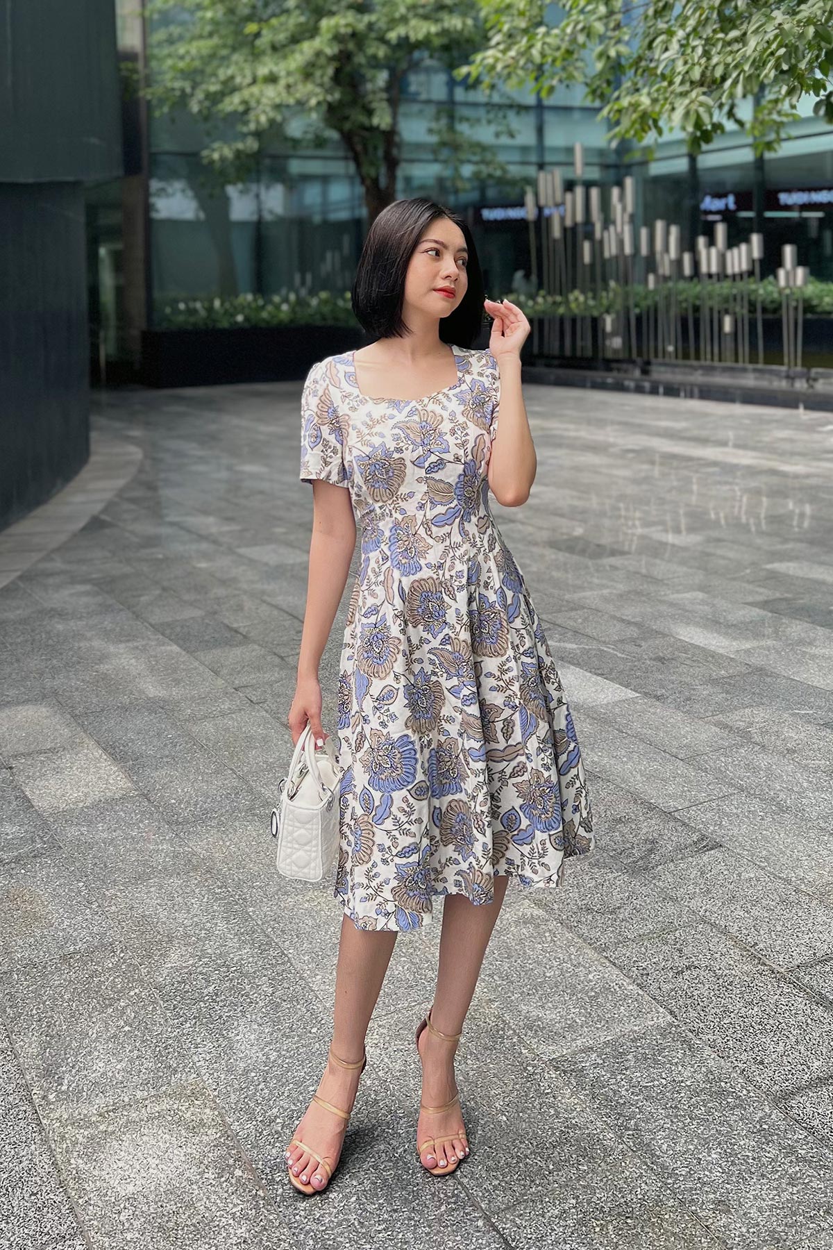 Đầm Xòe Lamer Chiết Ly Eo L63L23H026