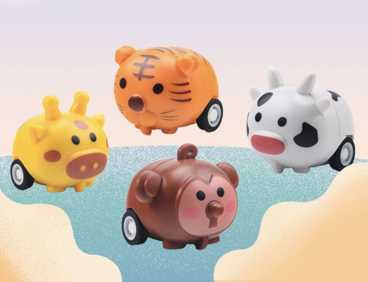 Đồ chơi con vật mini chạy đà-thú chạy cót mini