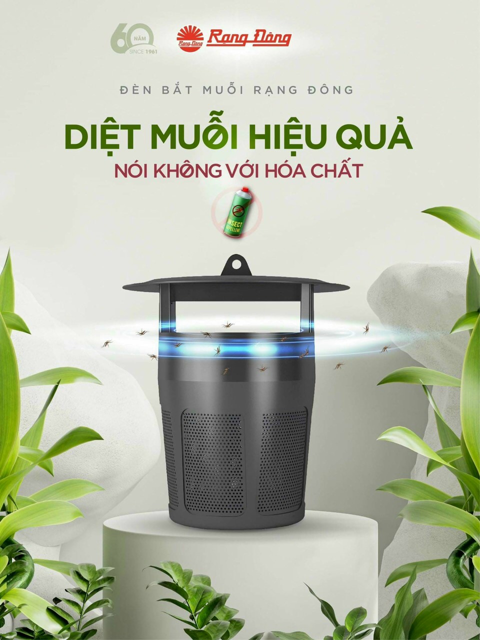 Đèn bắt muỗi Rạng đông DBM01 công suất 5w{ Cam kết chính hãng }