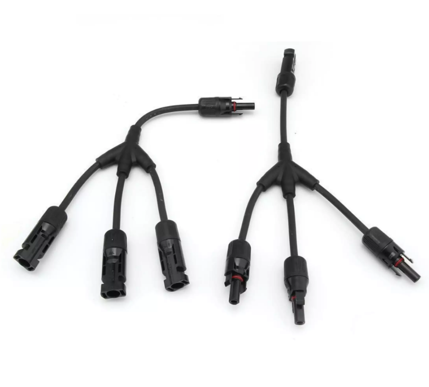 Cặp Jack kết nối phân nhánh chữ Y MC4 3 đầu ra 1 MMMF và FFFM cút nối chuyên dụng cho cáp pin năng lượng mặt trời