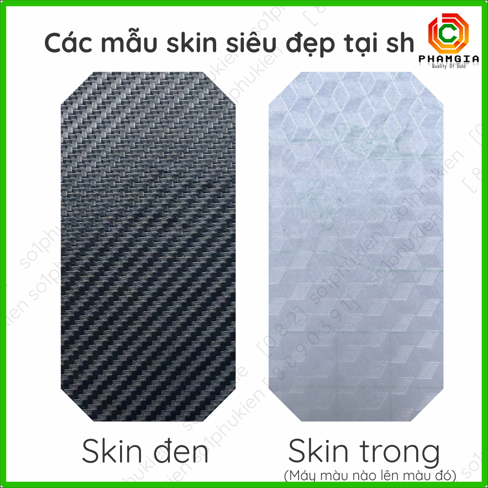 Miếng dán mặt lưng skin carbon Realme C3