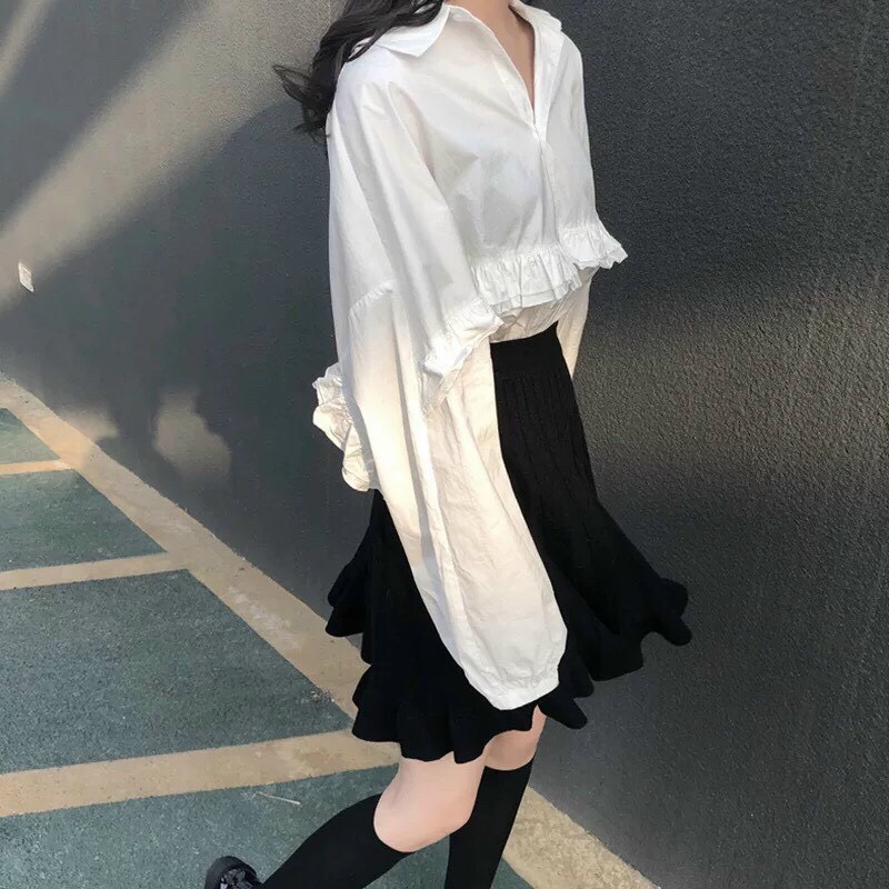 ÁO SƠ MI VIỀN BÈO SIÊU XINH-NU