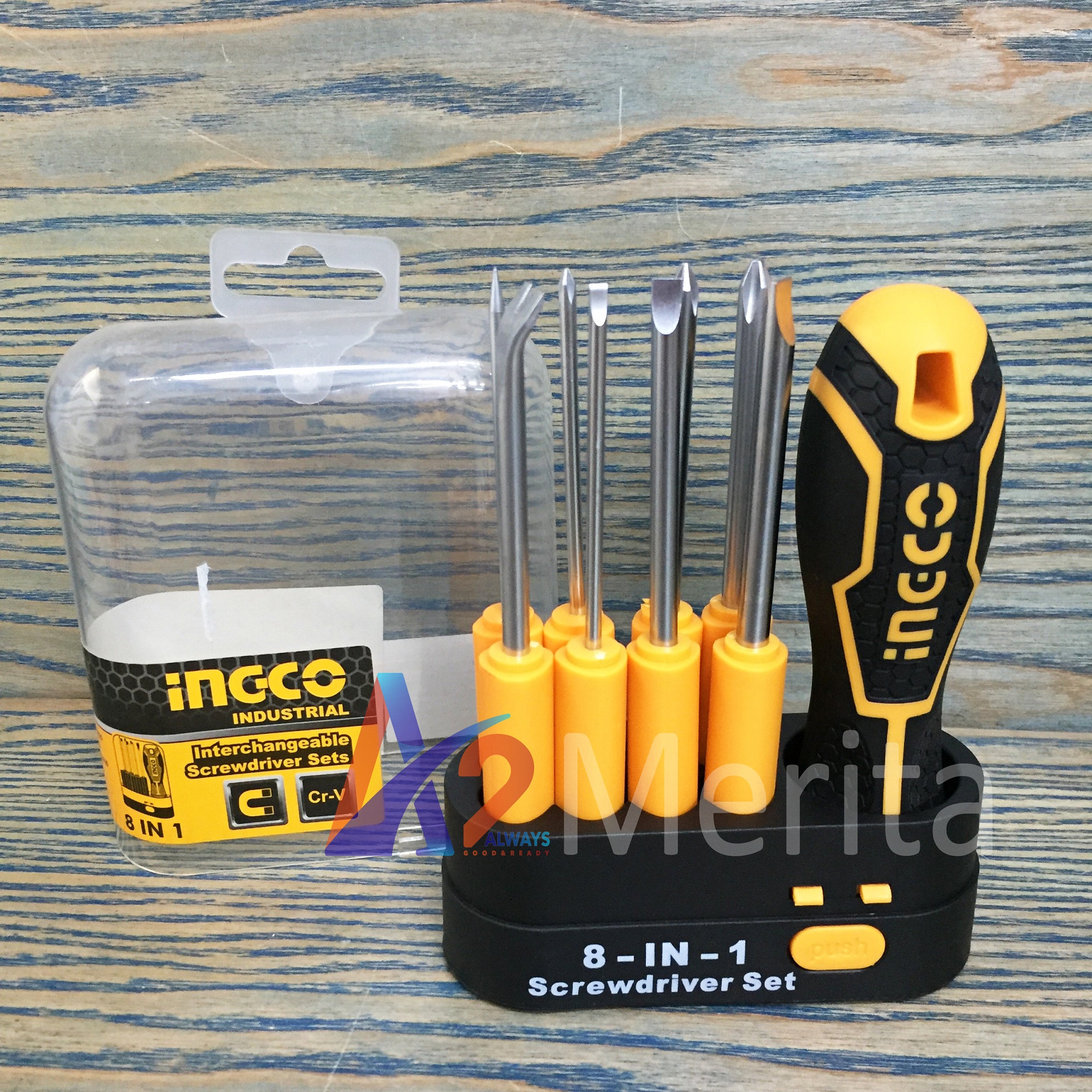 Bộ 9 tua vít đa năng ingco akisd0901