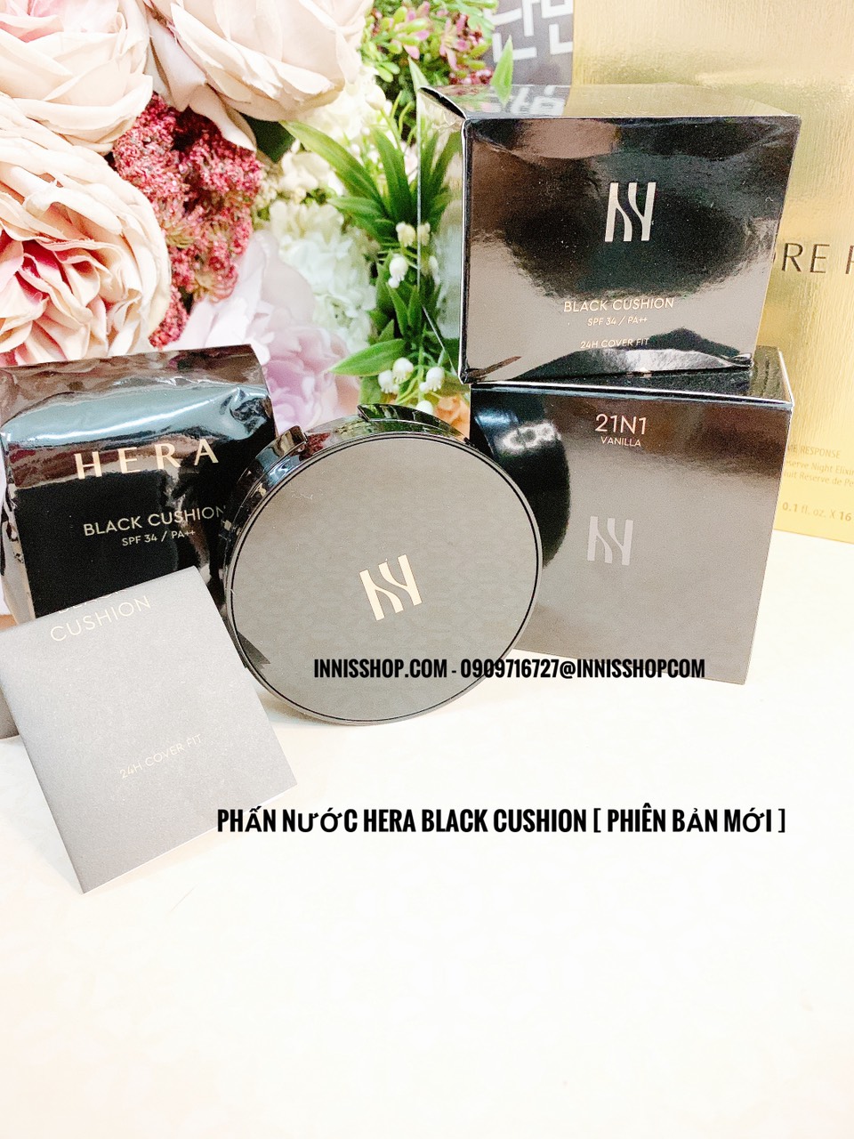 Phấn nước Hera Black cushion SPF34 PA++ [ Phiên bản mới]
