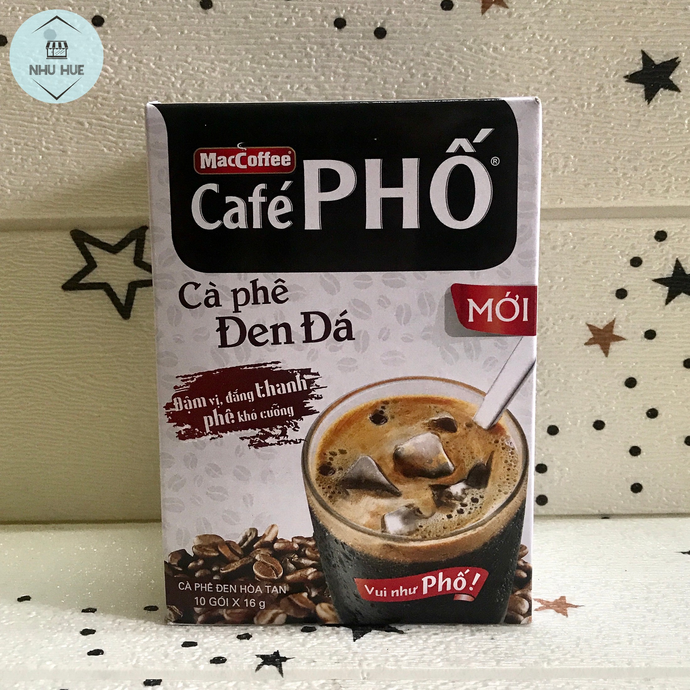 Cà phê đen đá Maccoffee Cafe Phố (hộp 10 gói x 16g)