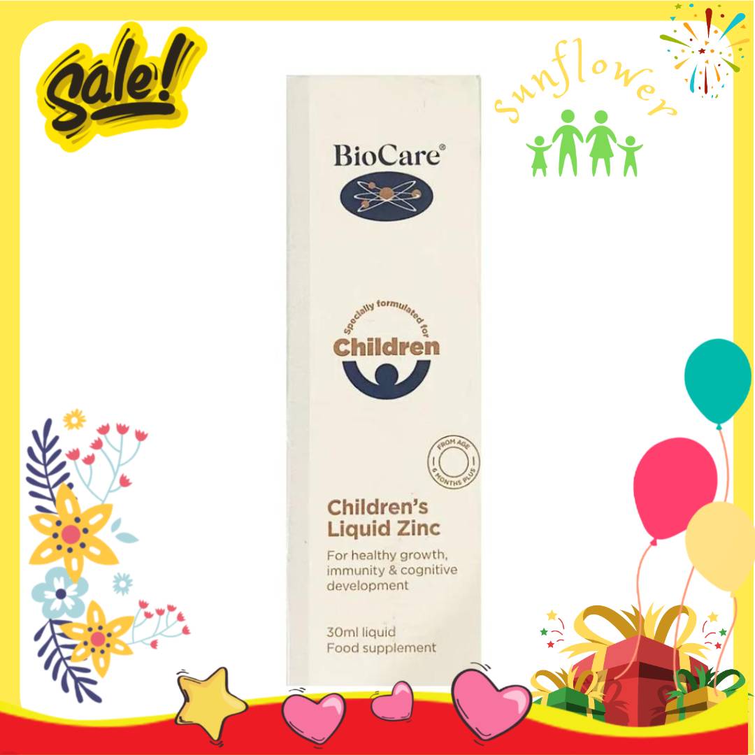 Kẽm Biocare Nutrisorb Zinc dạng giọt 30ml tăng cường đề kháng cho trẻ sơ sinh từ 1 tháng tuổi của Anh