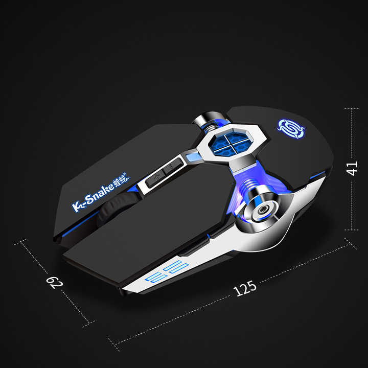 Chuột không dây chuyên game pin sạc led 7 màu k-snake a7 chuột đỉnh cho dân pubg & fps