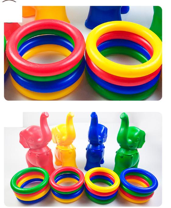 Voi ném vòng chiều cao 32cm  + 4 vòng ném