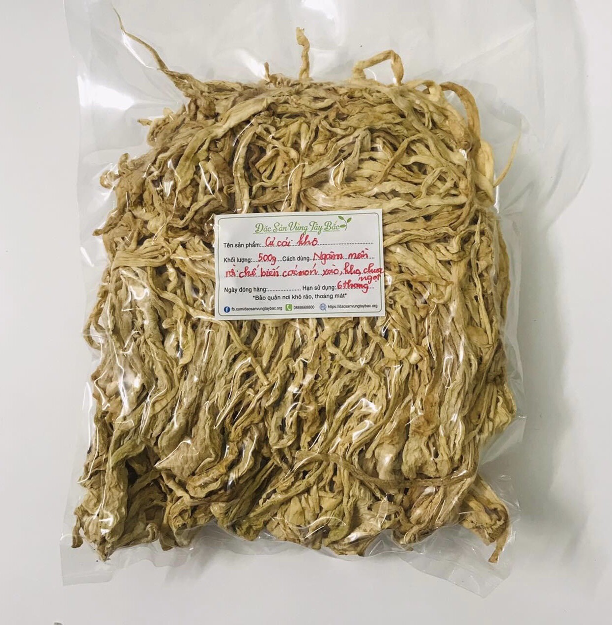 Củ cải khô thái sợi phơi nắng tự nhiên