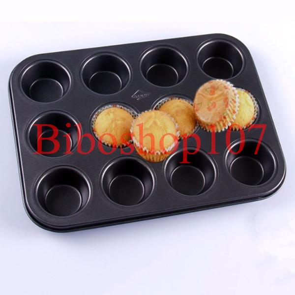 Khuôn chống dính cupcake 12 ô mini