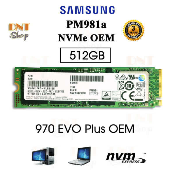Ổ cứng SSD Samsung NVMe PM981a M.2 PCIe Gen3 x4 256GB/512GB/1TB - OEM 970 EVO Plus