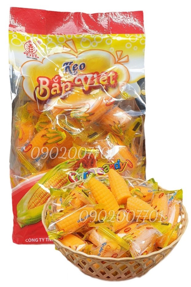 Túi 400g kẹo dẻo bắp việt đức hạnh thơm ngon- tết-bánh kẹo tết-đồ ăn vặt