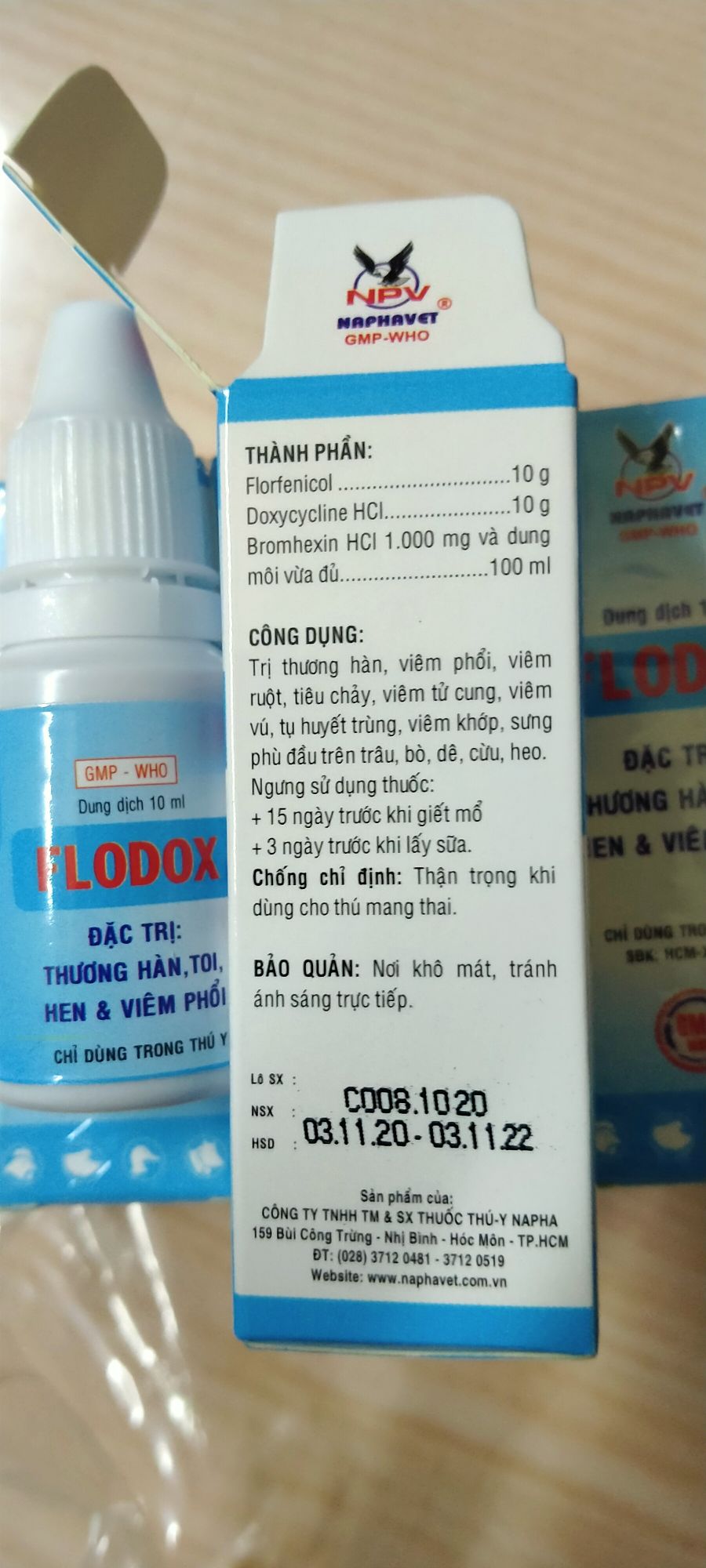 gà khò, hen khẹc, xổ mũi flodox 10ml x 2lọ