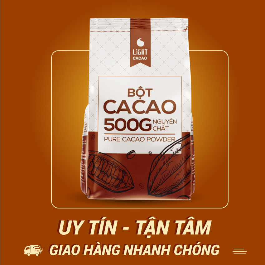 [HCM]Cacao nguyên chất 100% - Bột cacao - Light Ca cao - 500gr