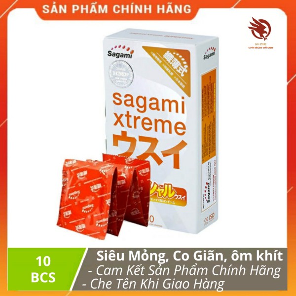 [HCM][ XẢ HÀNG ] - Bao cao su siêu mỏng co giãn ôm khít Sagami Xtreme Super Thin chính hãng - Hộp 10 chiếc nhập khẩu