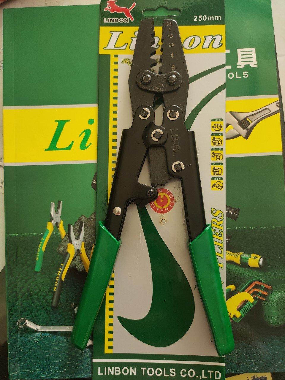 Kìm bấm cos 0.5-6mm2 linbon