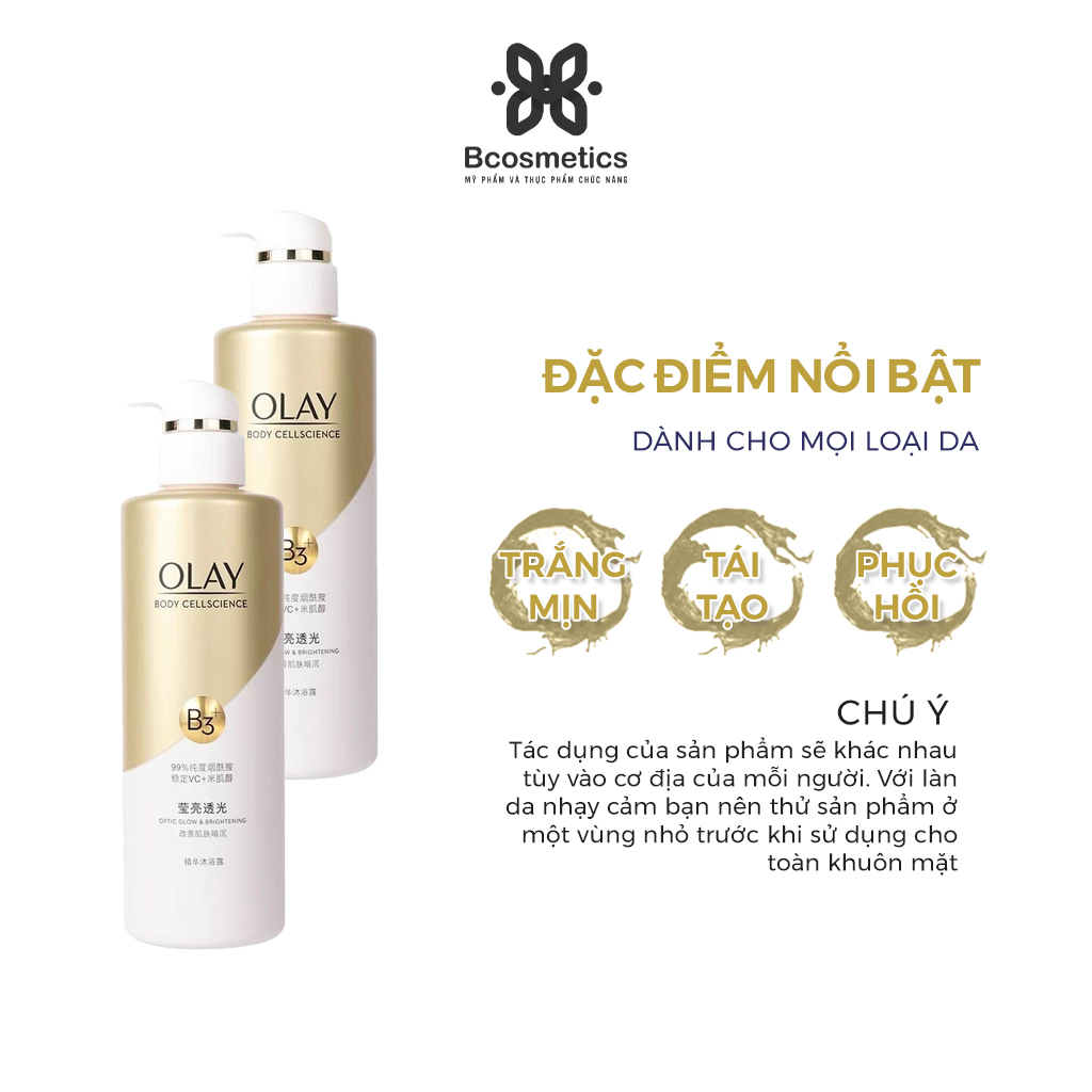 Sữa tắm OLAY B3+ Vitamin C trắng da 500ml