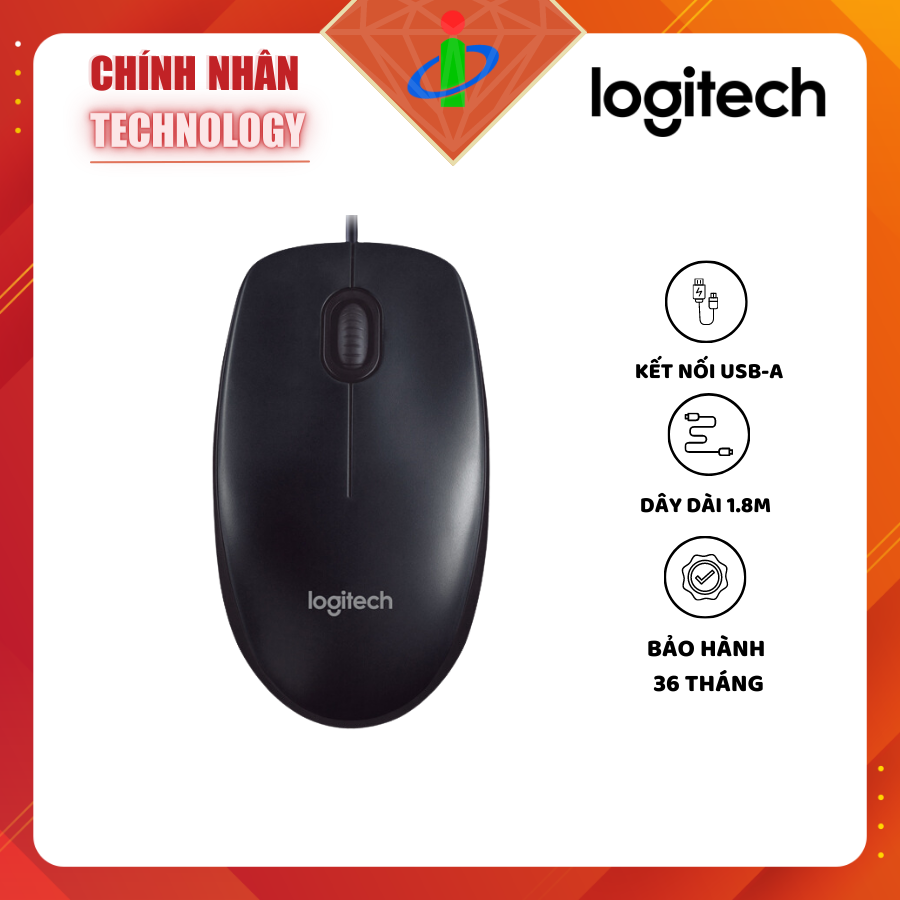 Chuột văn phòng có dây m90 giá rẻ cao cấp - bảo hành 36 tháng - chinh nhan technology