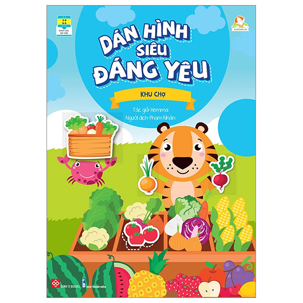 Fahasa - dán hình siêu đáng yêu - khu chợ