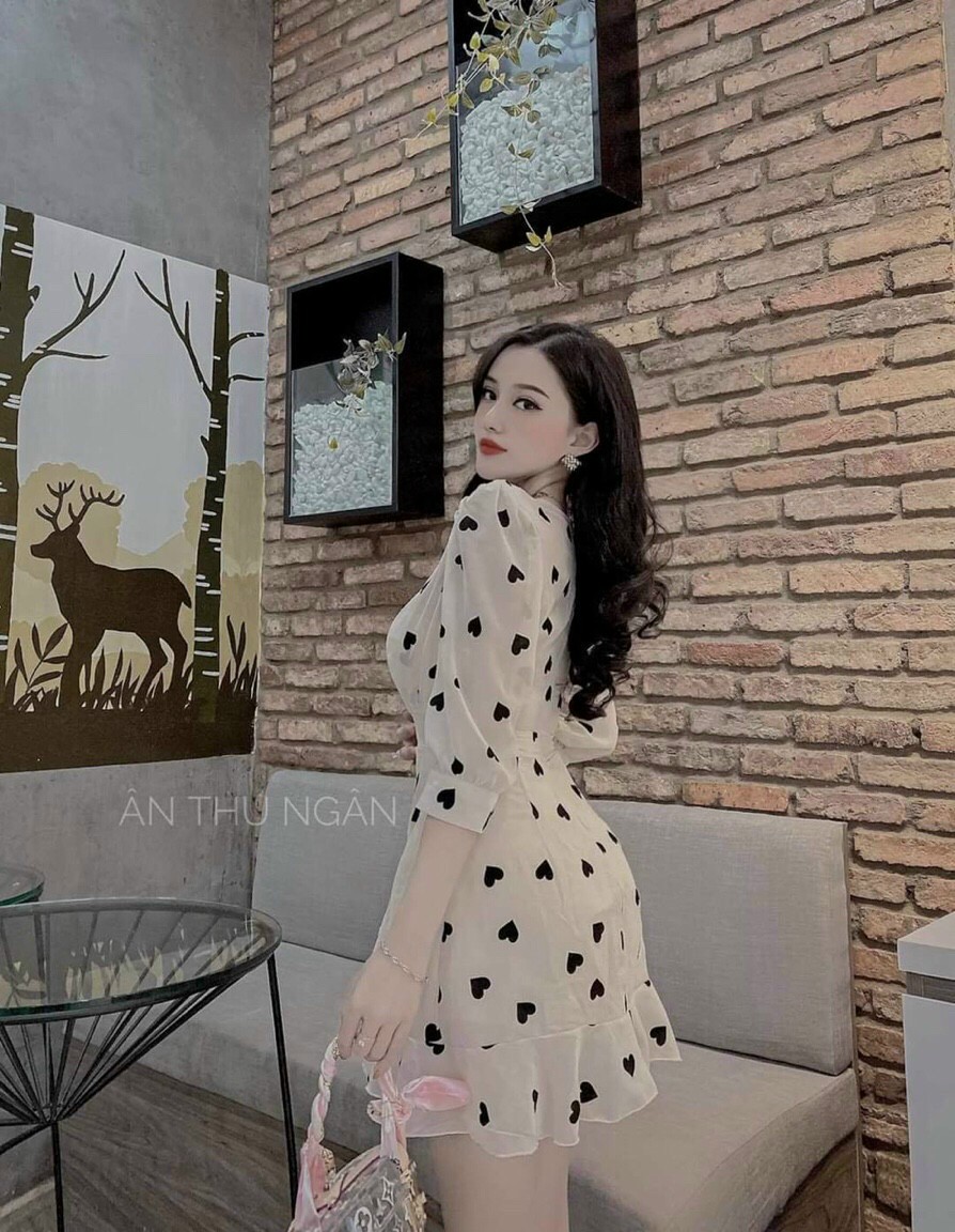 Đầm trái tim vải mềm cực đẹp