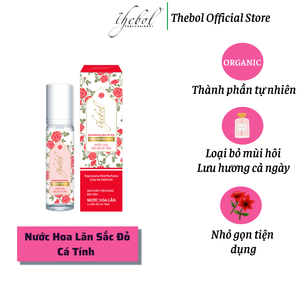Nước hoa lăn Sắc Đỏ Cá Tính Thebol 8ml