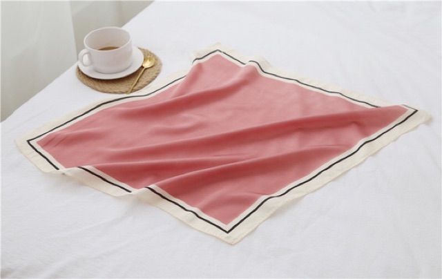Khăn turban trơn choàng cổ lụa size 53x53cm 5 màu