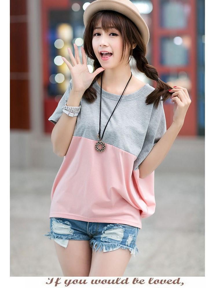 Áo thun nữ 2 màu kiểu cánh dơi A01