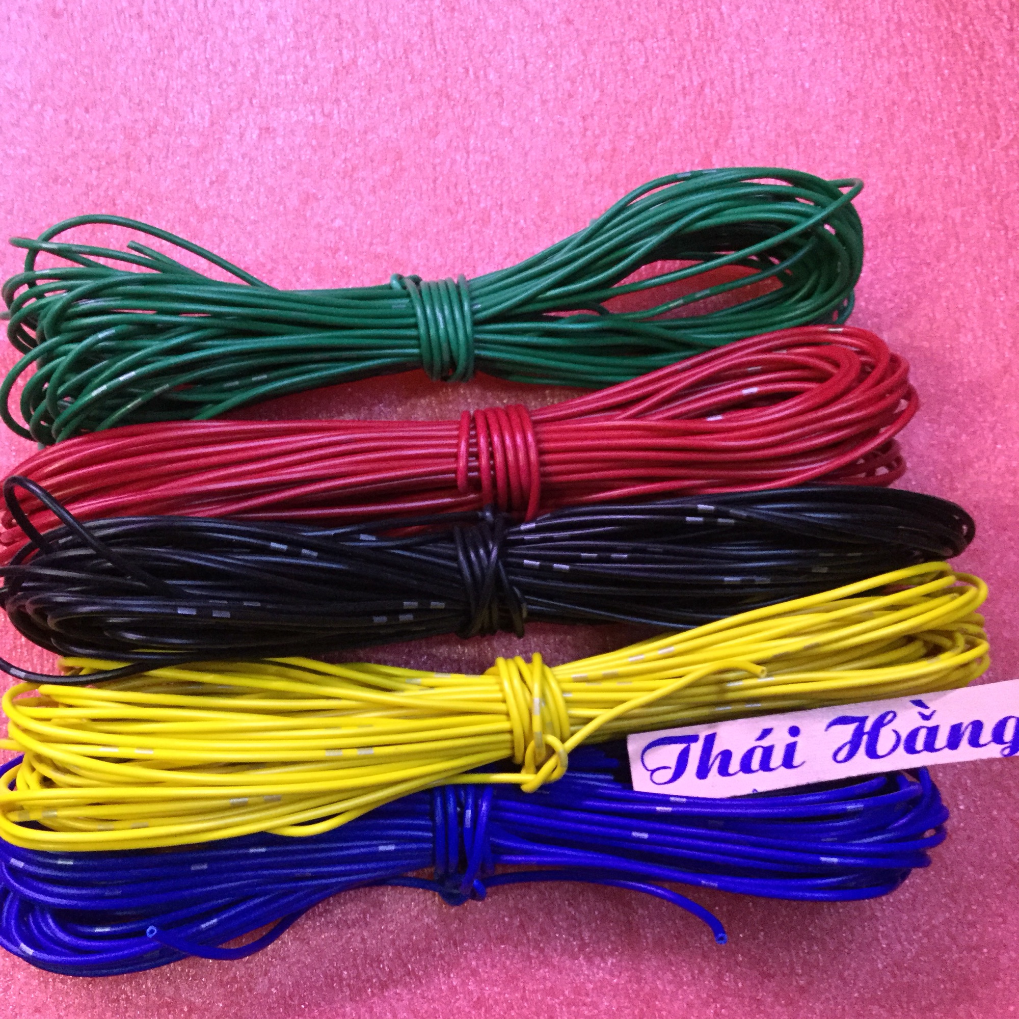 Dây điện  mềm 0.3 chống cháy (5 cuộn =50 mét )