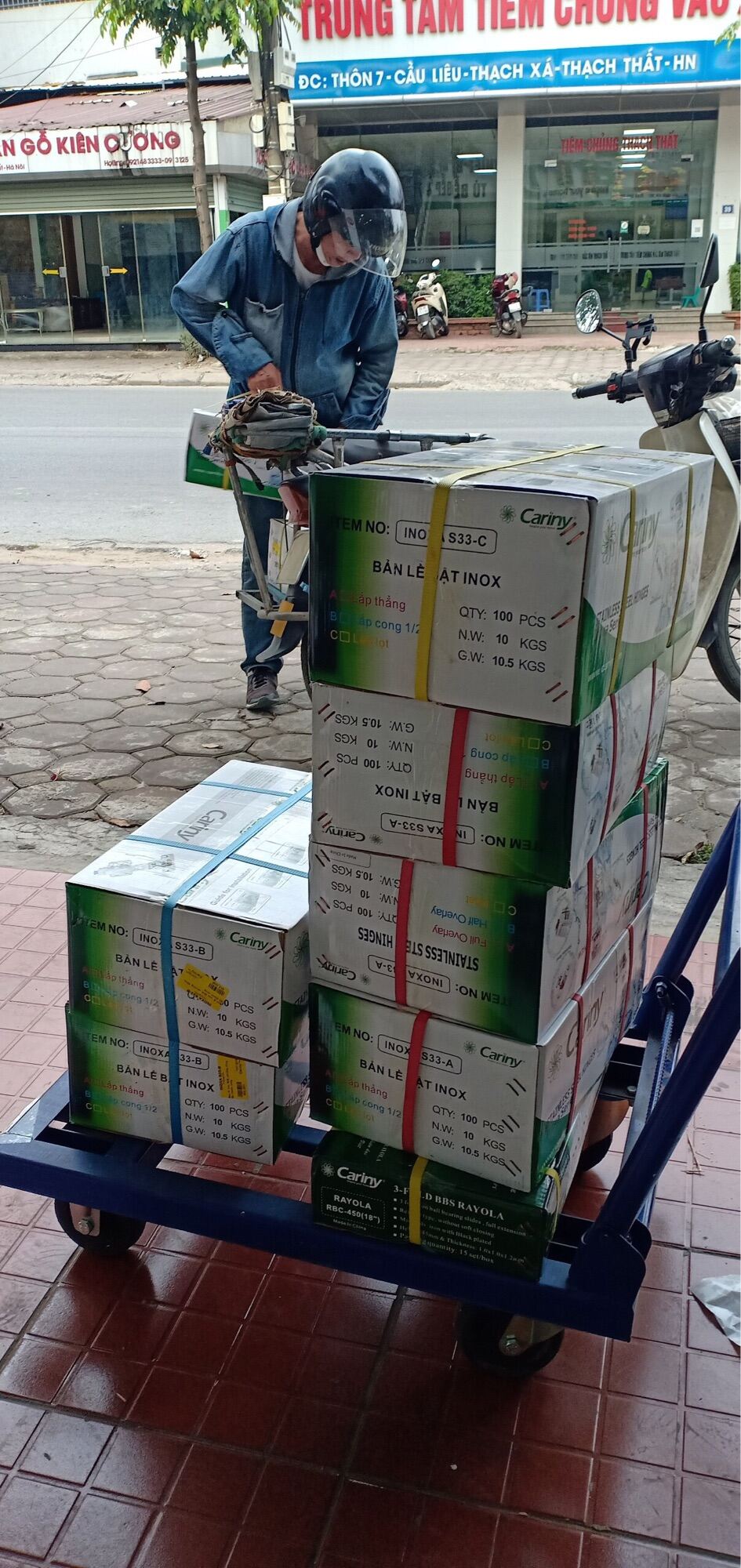 Bản lề thép C14, góc mở 110 độ