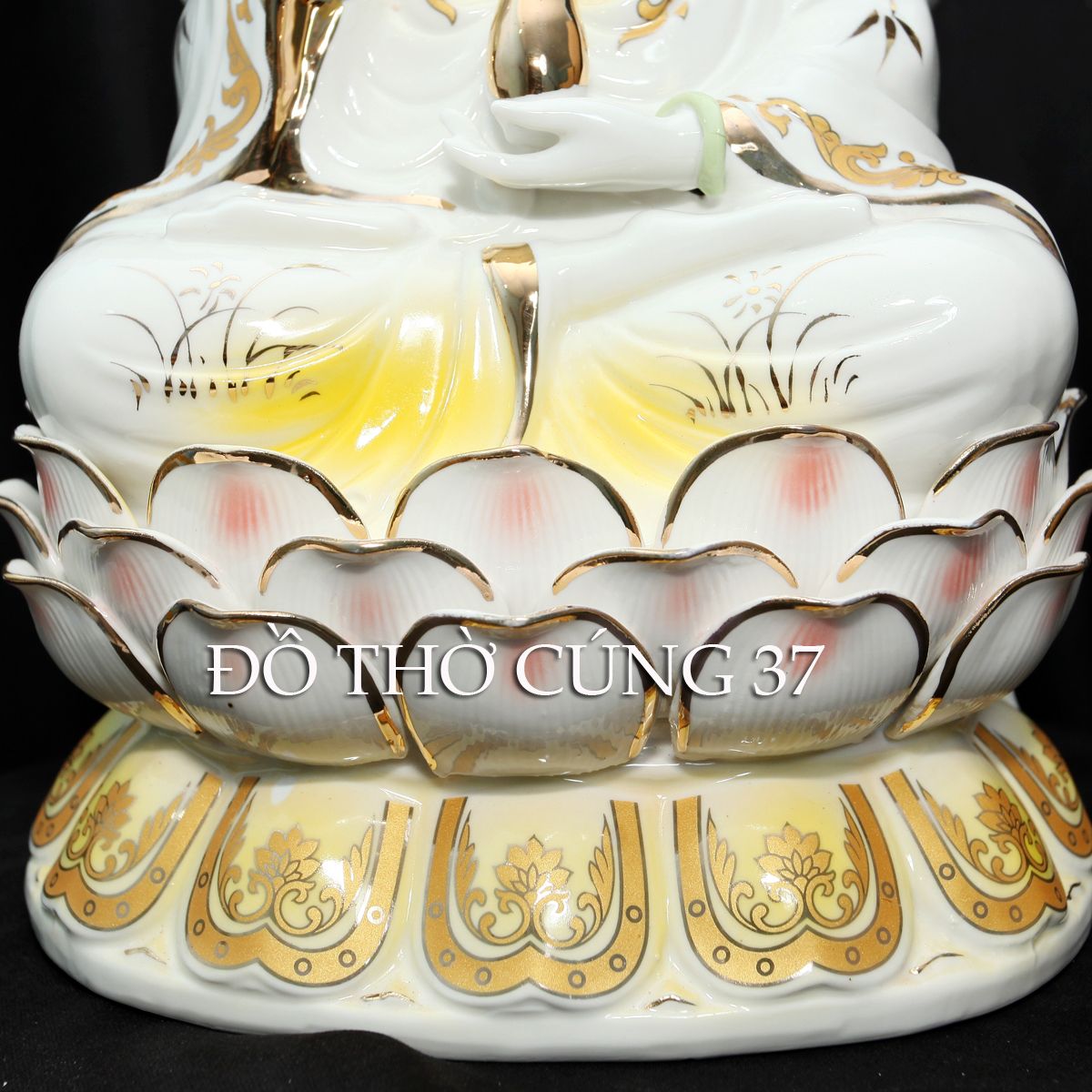 [ Cao 35 cm ] Tượng Quan Âm Bồ Tát Chất Liệu Men Sứ